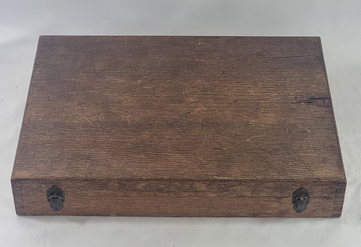 Coffret de verres d’essai optométriques ancien – début XXe siècle-photo-4