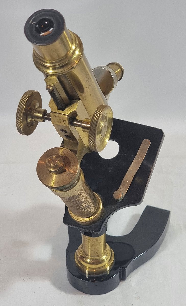 French Microscope By Nachet & Fils Paris Around 1900-photo-3