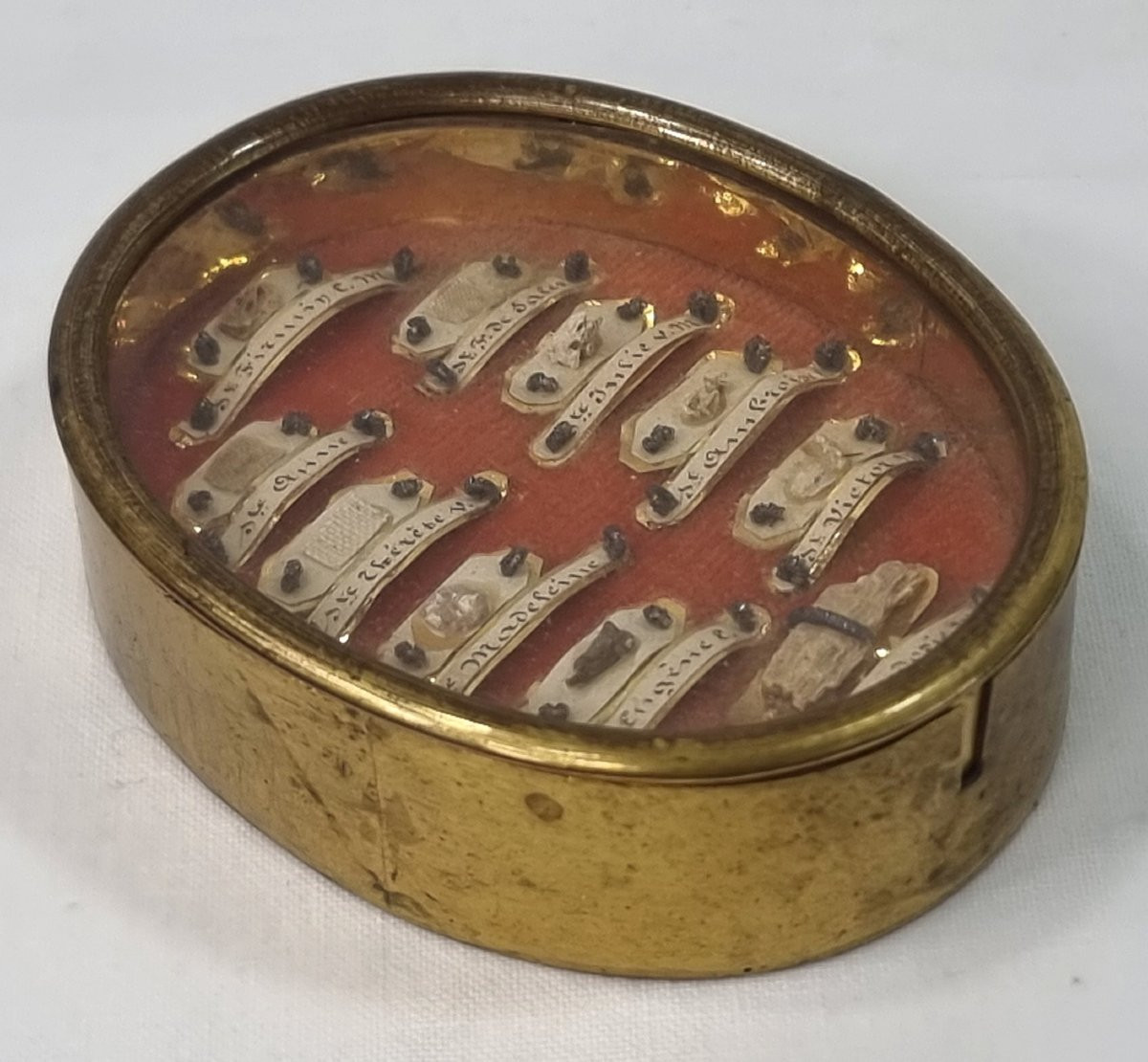 Antique Reliquaries 10 Relics Papal Wax Seal French Saint Firmin, Saint Anne Etc Etc-photo-1