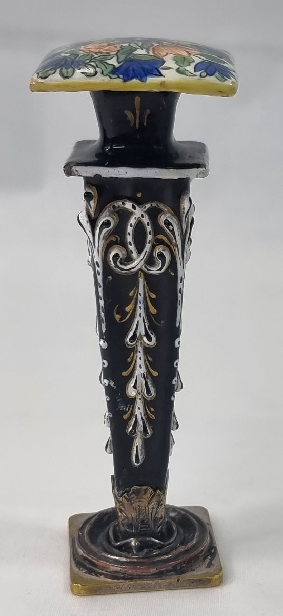 ancien sceau royal français avec décorations en émail-photo-3