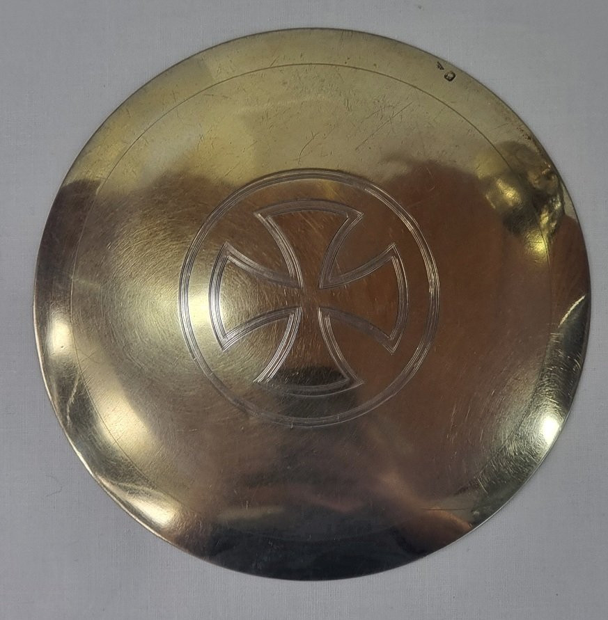 22 Cm Chalice In 950/1000 Sterling Silver With Vermeil, Gothic Style, H.negre Paten-photo-3