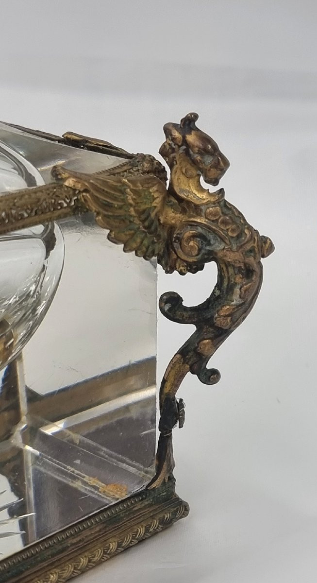 Encrier français Napoléon III Baccarat-photo-4