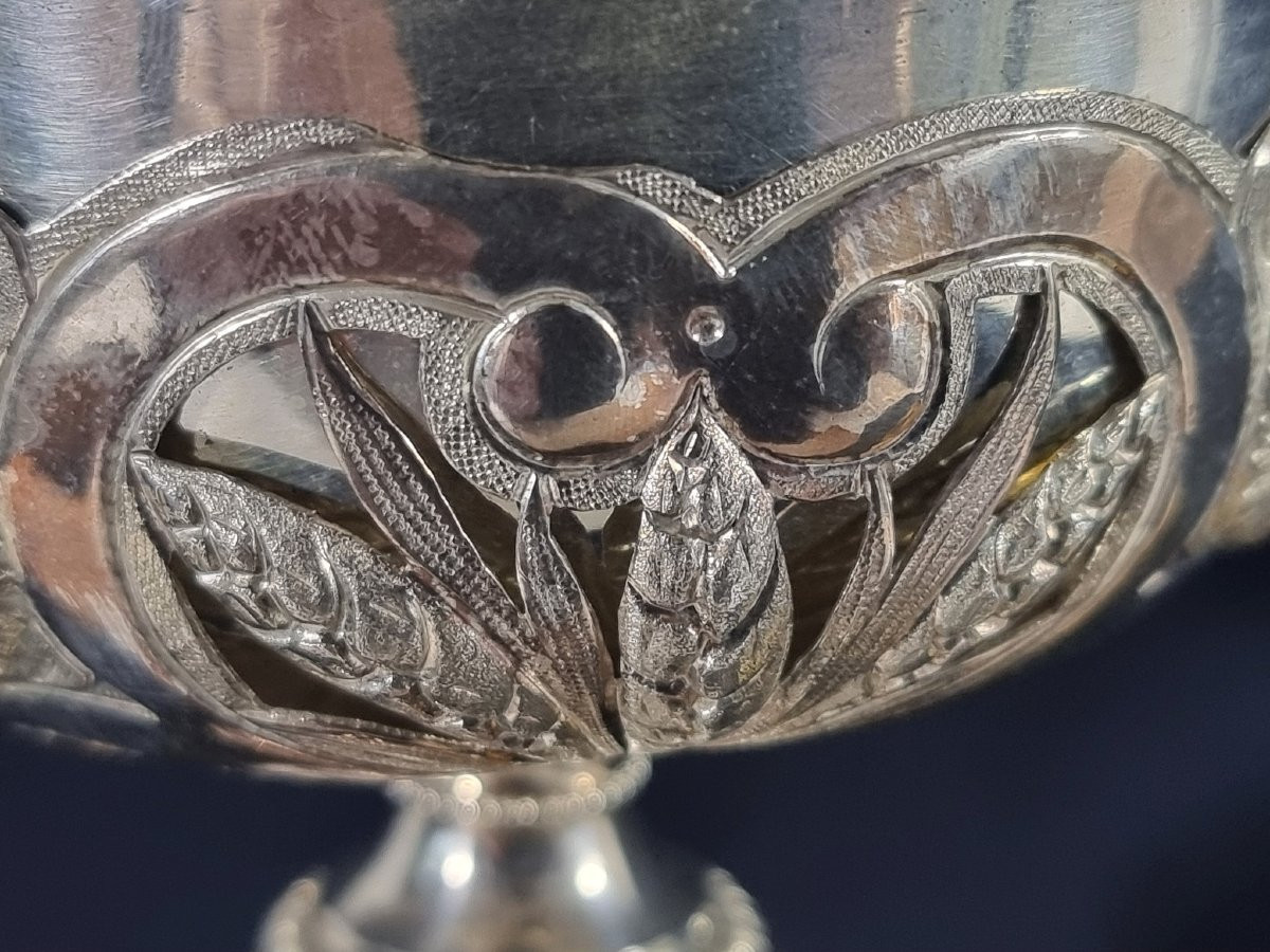 Silver And Gilt Ciborium, France, Martin, 19th Century-photo-5