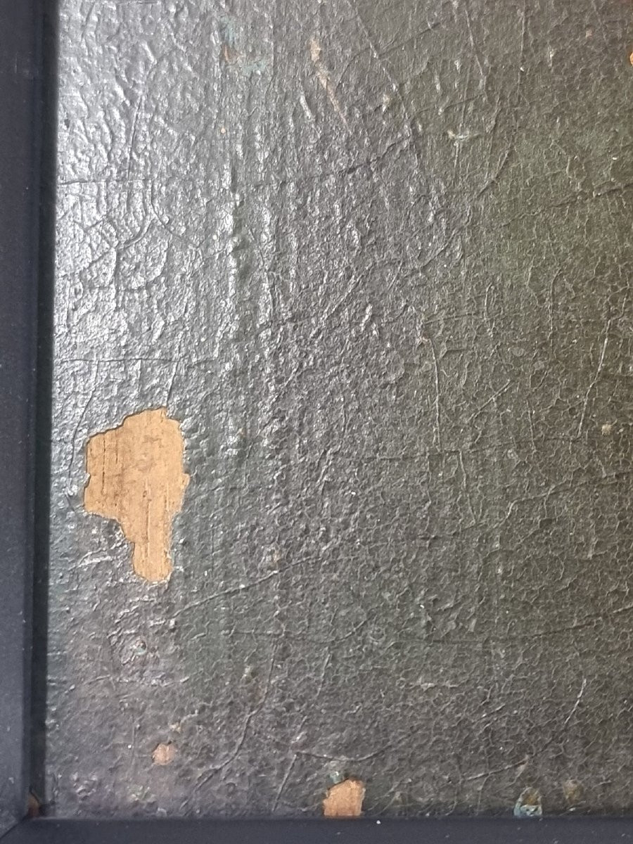 Panneau du XIXe siècle orné des armoiries belges de la famille de Giey-photo-5