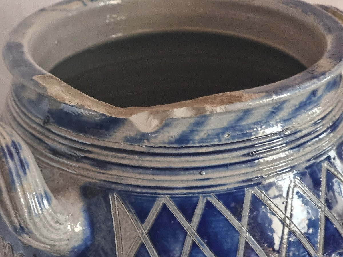 Westerwald Stoneware Wedding Pitcher, Early 19th Century – Dated 1833-photo-4