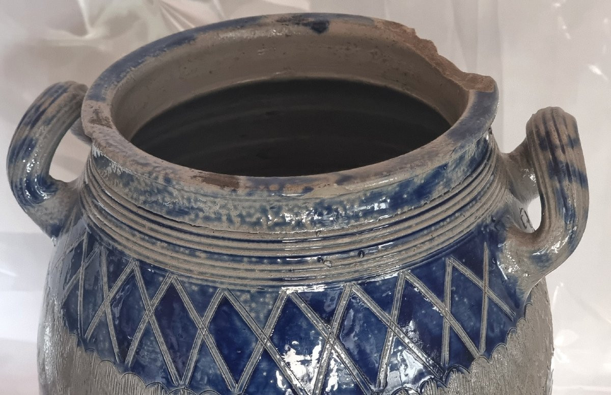 Westerwald Stoneware Wedding Pitcher, Early 19th Century – Dated 1833-photo-5