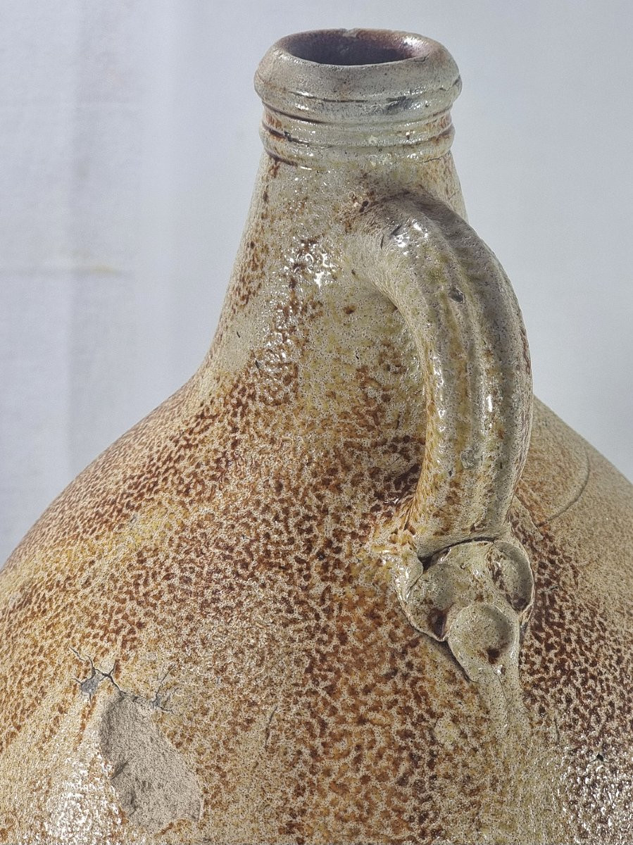 Bartmann Beer Jug In Bellarmine Stoneware From The 17th Century Yellow/light Brown Tiger-photo-4