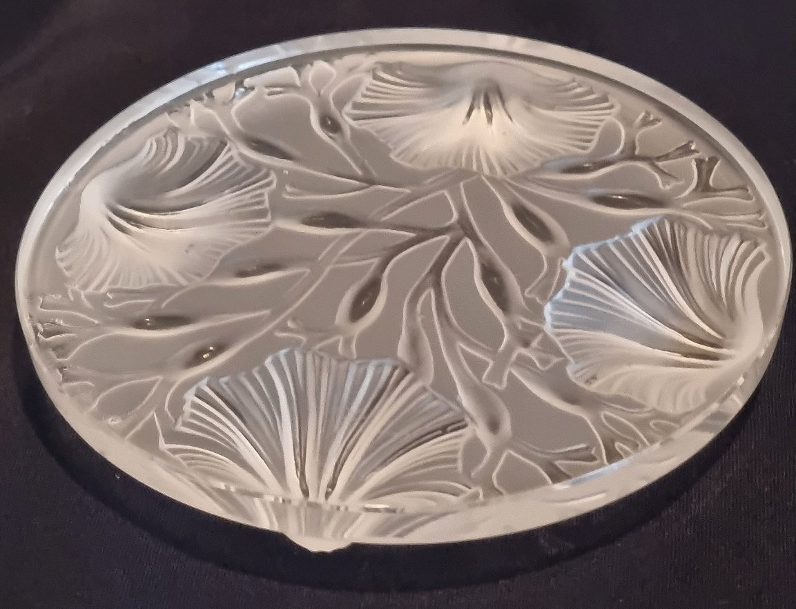 Set Of 5 Decorative Glass Coasters, Scallop Shells, Verlys, France-photo-4