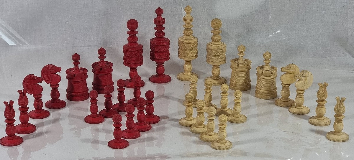 Jeu d'échecs ancien des années 1850, Grande-Bretagne