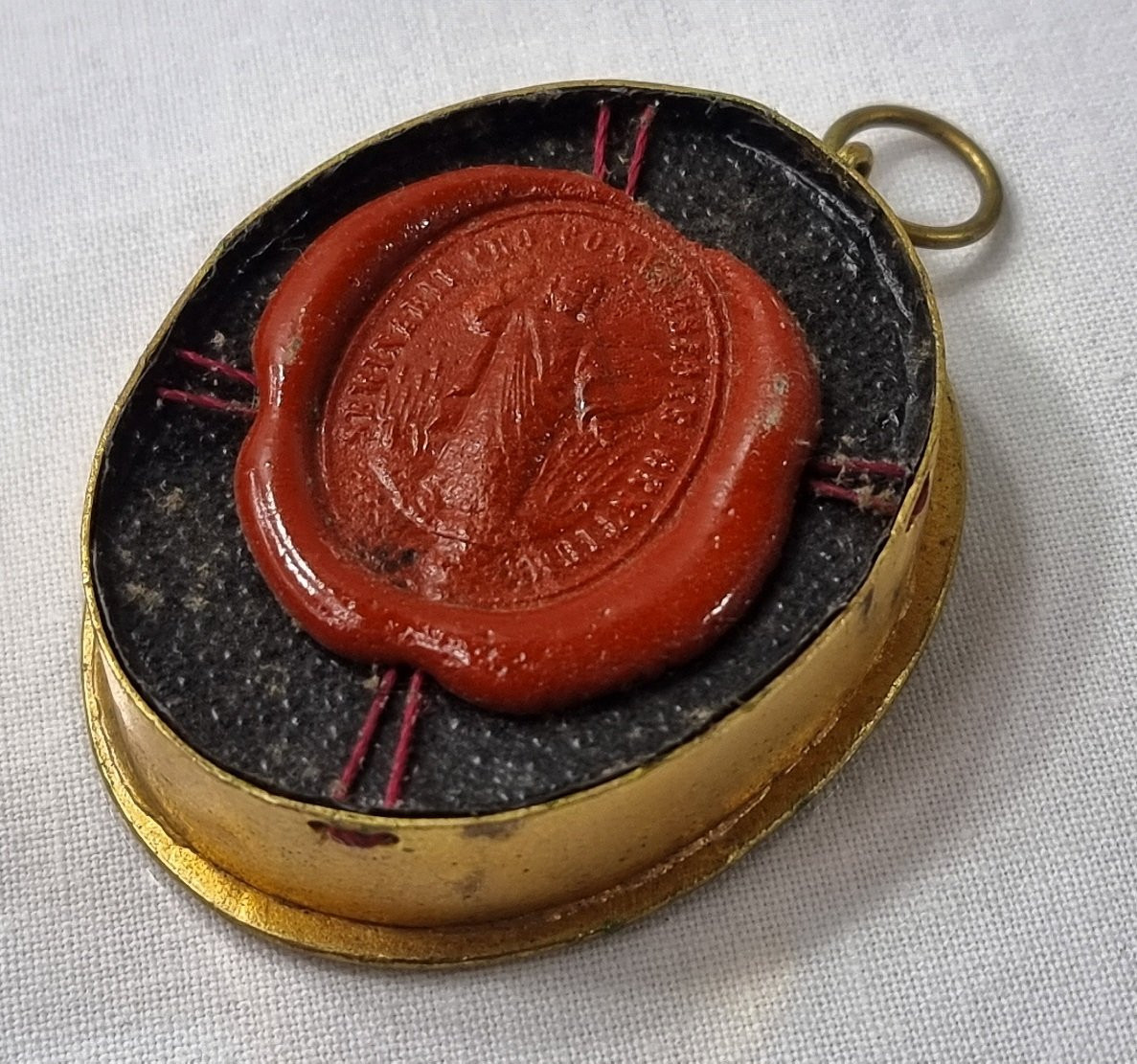 Relique multiple, XIXe ou fin XVIIIe siècle, 4 saints, forme ovale-photo-2