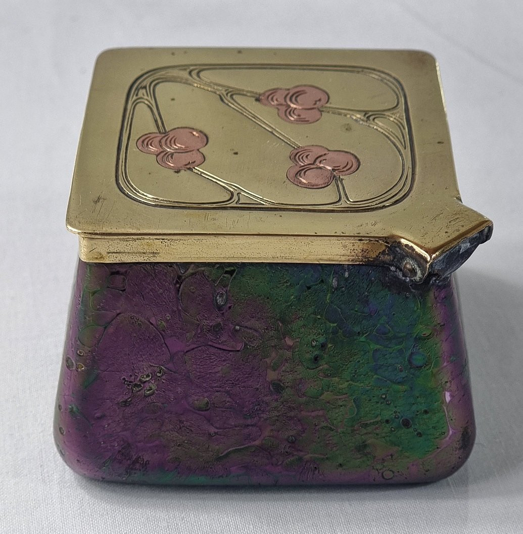 Art Nouveau Inkwell By Loetz Witwe, Produced In Bohemia, Circa 1898-1905.-photo-3