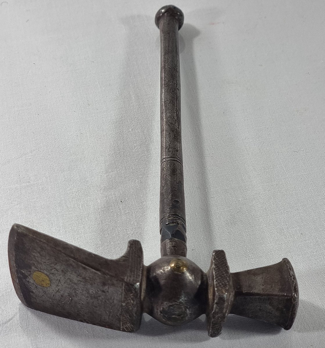 Marteau à sucre en fer massif du XIXe siècle.-photo-2