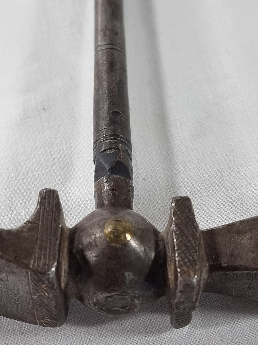 Marteau à sucre en fer massif du XIXe siècle.-photo-4