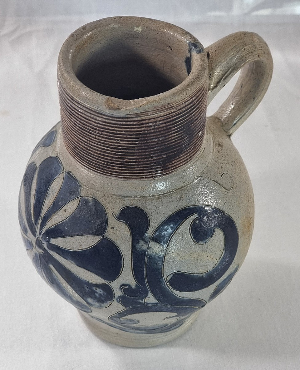 Pichet en grès de Westerwald, début XVIIIe siècle-photo-2