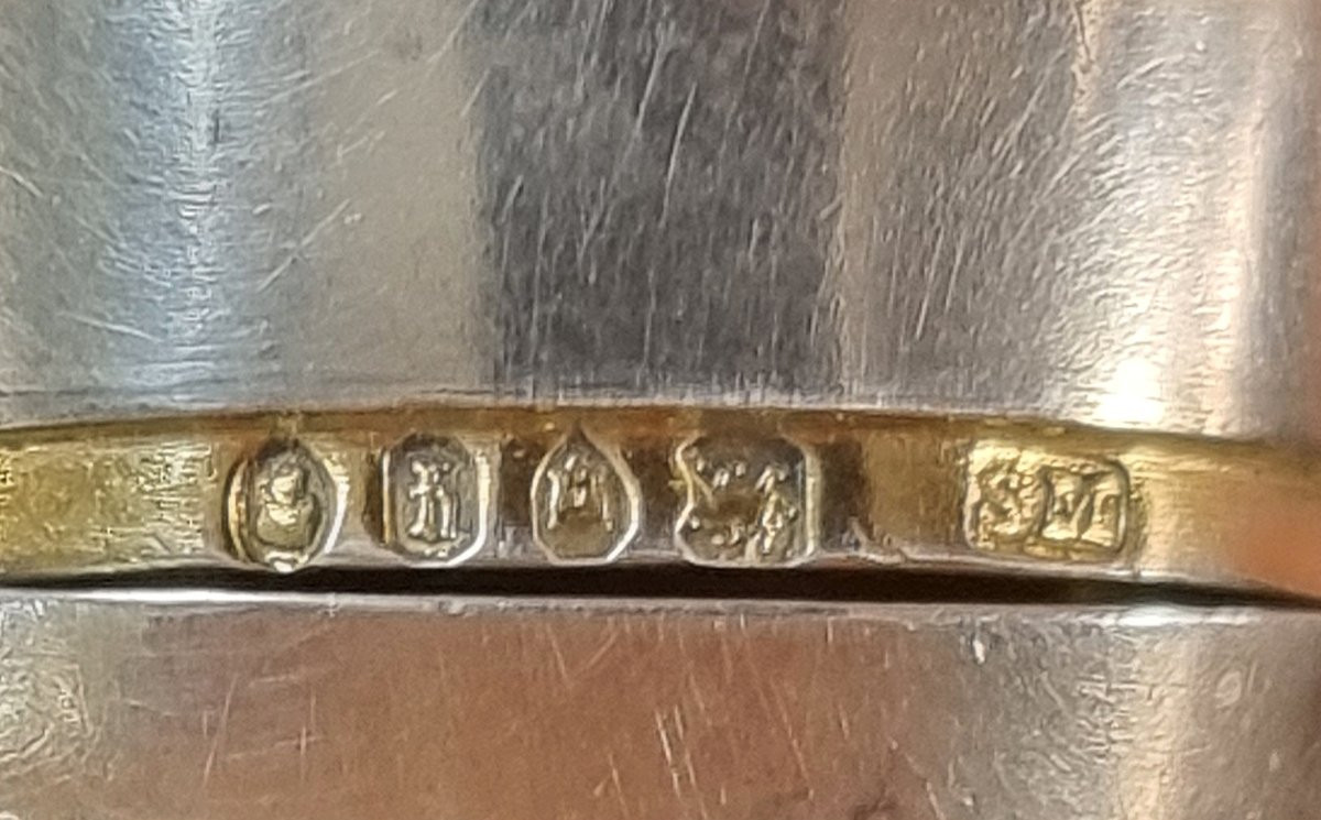 Boîte à vinaigrette et flacon à parfum en argent massif, forme tonneau, 1871, S. Mordan London -photo-3