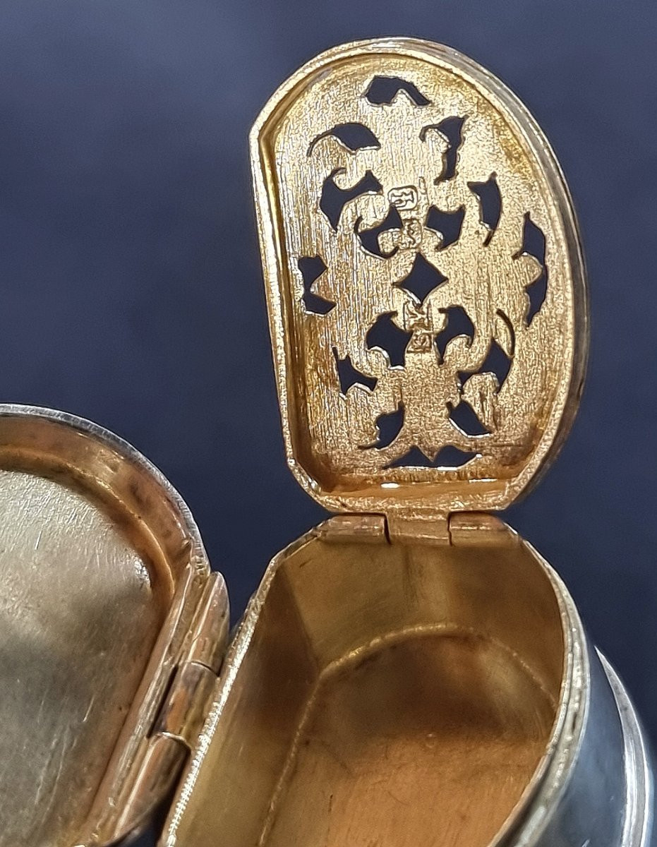 Boîte à vinaigrette et flacon à parfum en argent massif, forme tonneau, 1871, S. Mordan London -photo-7