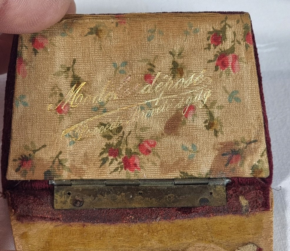  Traîneau miniature français ancien (« Fauteuil de salon ») avec panneaux en tôle-photo-4