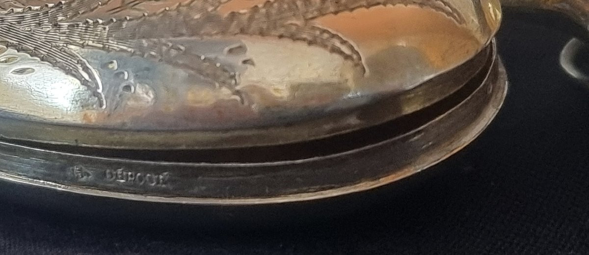 Ex-voto de Saint Joseph, en argent massif, Cœur de Feu Sacré, début XIXe siècle 9,2 cm-photo-1