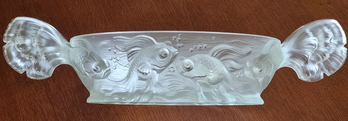 Art Deco Verlys France Planter Les Poissons Koi Fish-photo-4