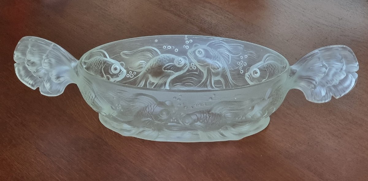 Art Deco Verlys France Planter Les Poissons Koi Fish