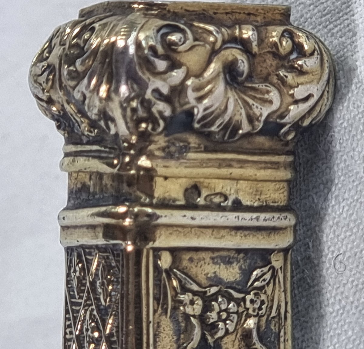 Cachet en argent français de style Palais Royal, à matrices interchangeables -photo-4
