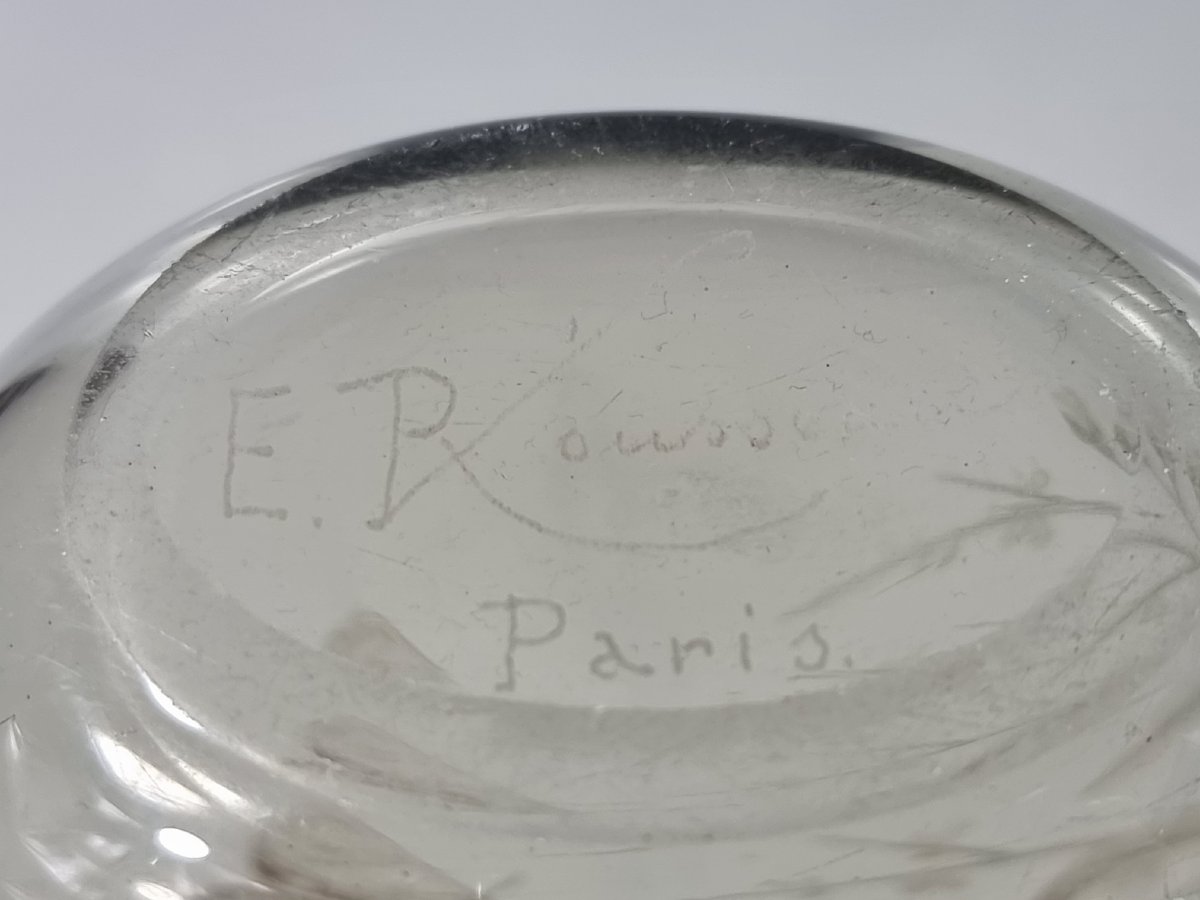 Vase signé François-Eugène Rousseau & Ernest-Baptiste Léveillé, verre japonisant, Paris-photo-5