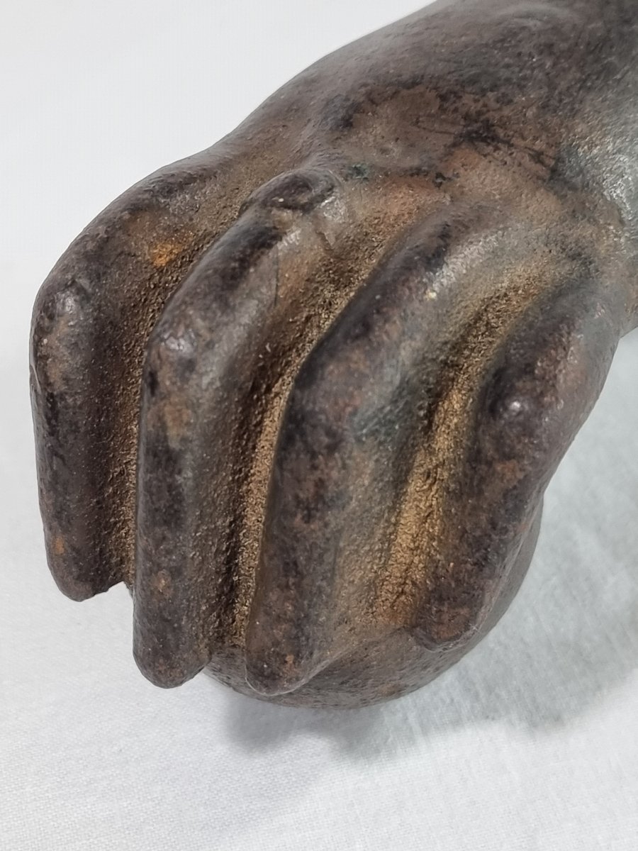 Antique French Cast-iron Door Knocker, 19th Century-photo-3