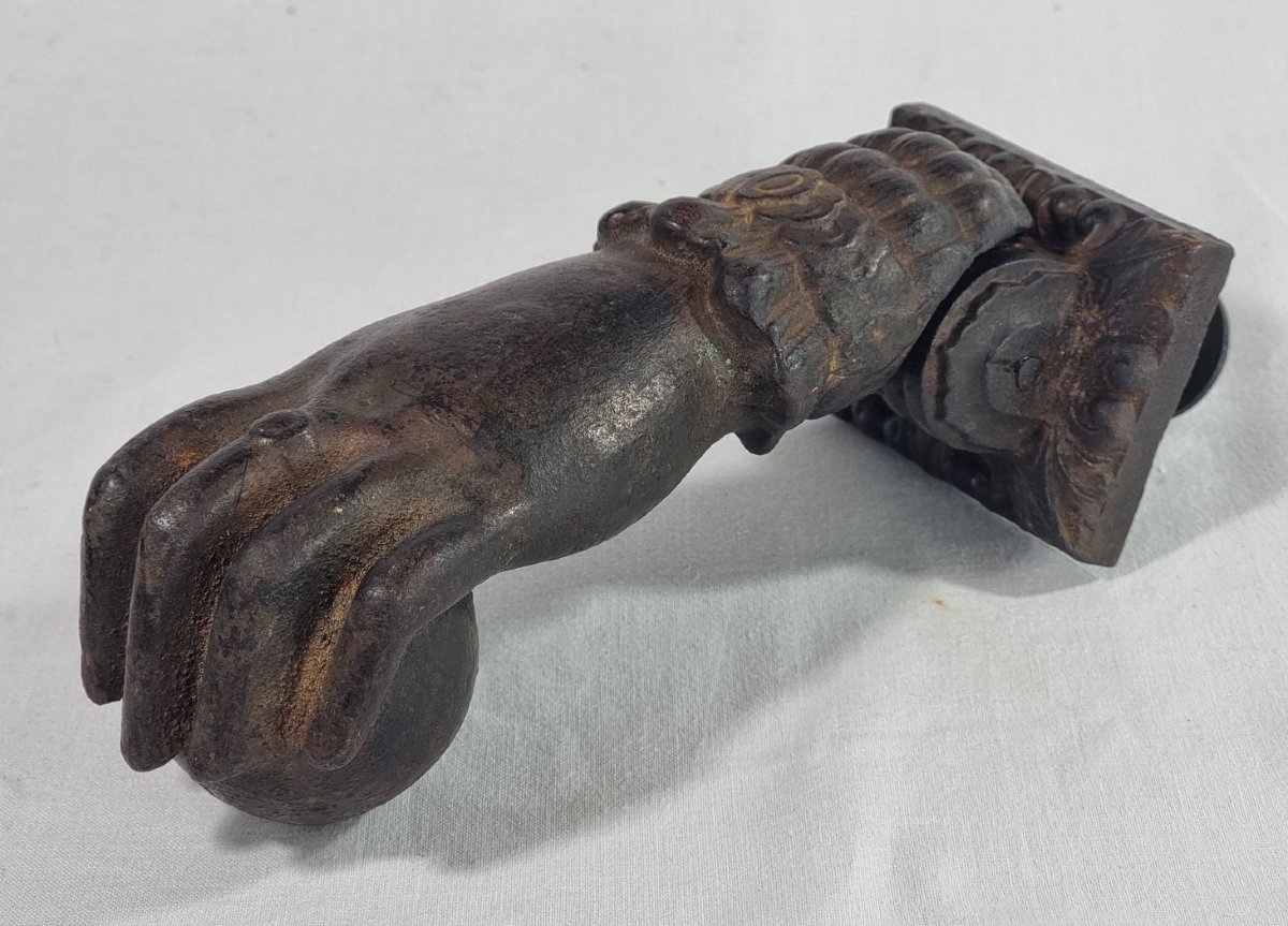 Antique French Cast-iron Door Knocker, 19th Century