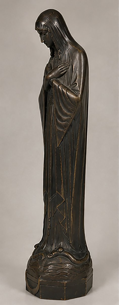 Jan Verdonk Vierge Immaculée Bronze Gebroeders Van Paridon Sculpture Art Déco