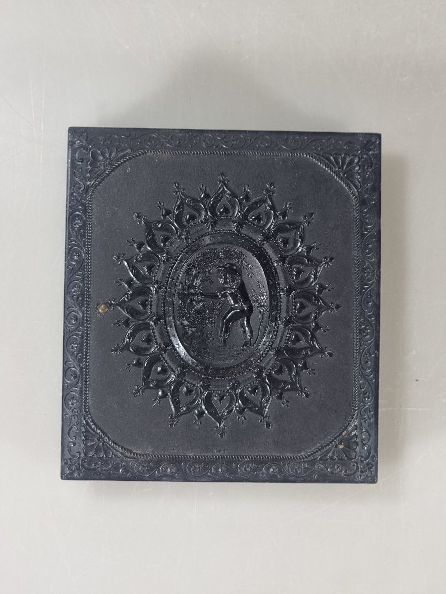 Union Case Américain Seiler Gutta-Percha Ambrotype Cadre Photo Nid d'Oiseaux Colombes 1860-photo-1