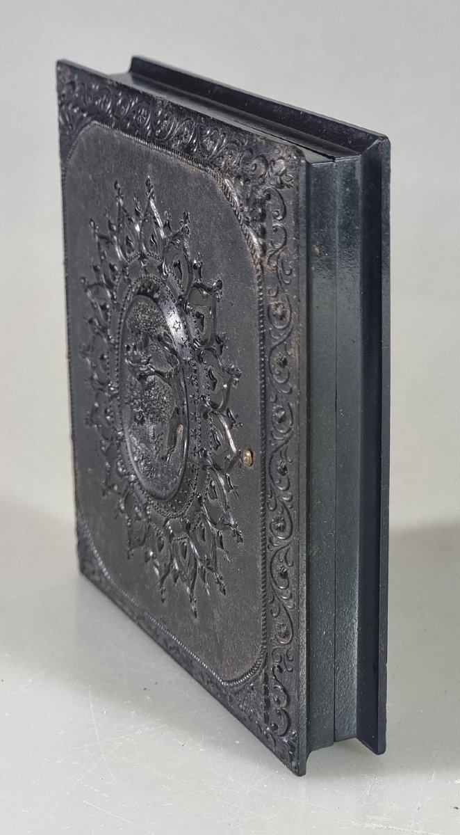 Union Case Américain Seiler Gutta-Percha Ambrotype Cadre Photo Nid d'Oiseaux Colombes 1860-photo-4
