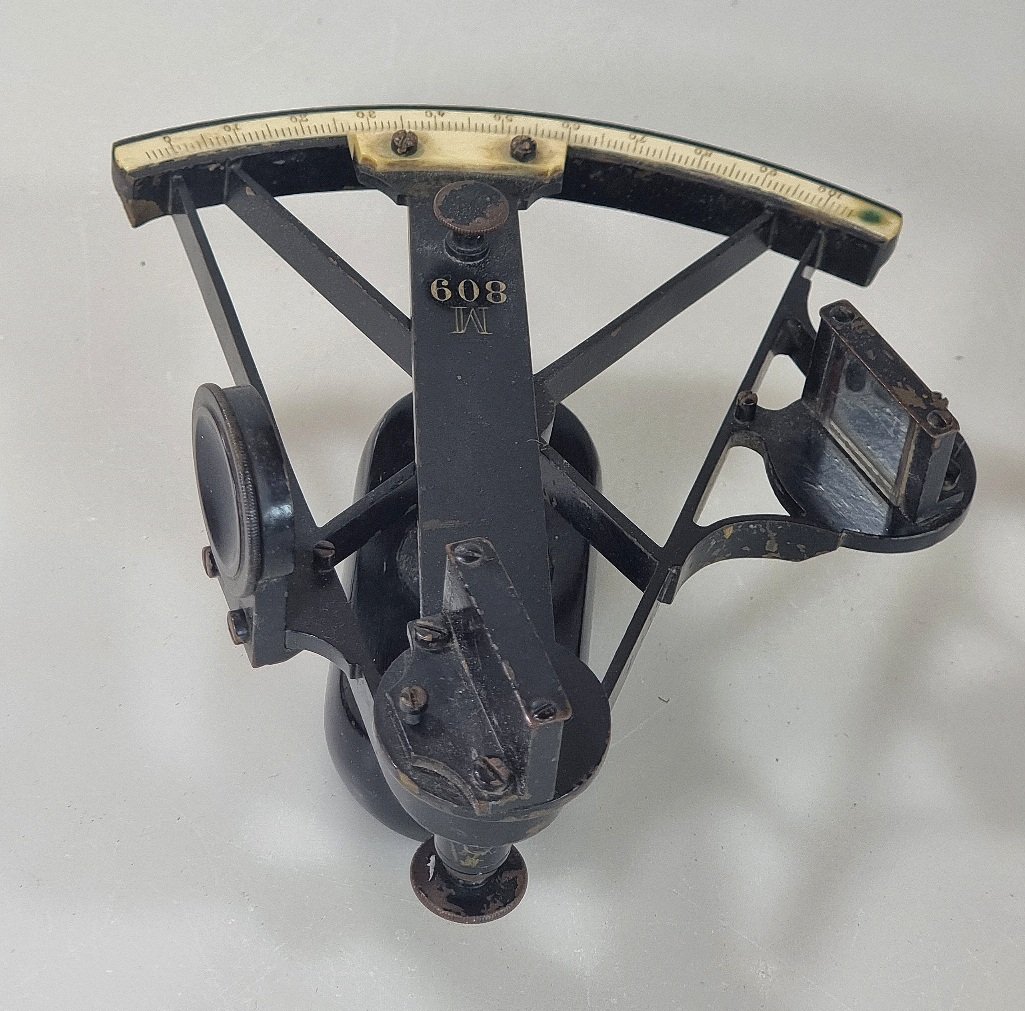 Sextant de la Marine impériale allemande par H. Haecke Berlin 900 – Coffret d’original-photo-4