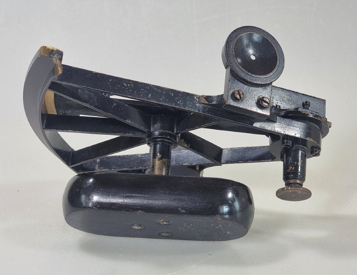 Sextant de la Marine impériale allemande par H. Haecke Berlin 900 – Coffret d’original-photo-5