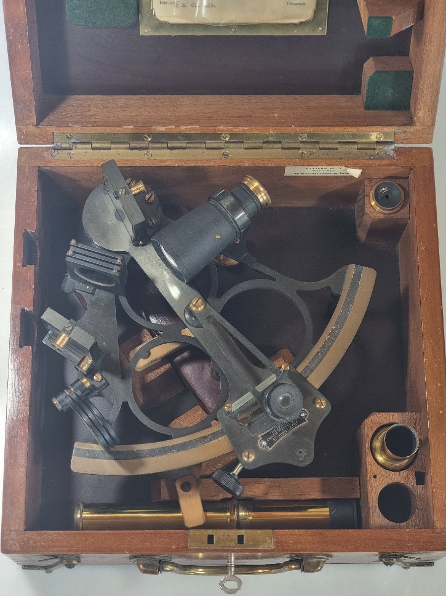 Sextant britannique Heath & Co Hezzanith de 1944, Class A, dans son coffret d’origine – N° M992-photo-2