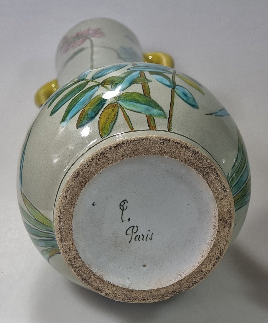 Art Nouveau Pair Of Japanese-style Vases By édouard Gilles – Paris – Circa 1880-photo-4