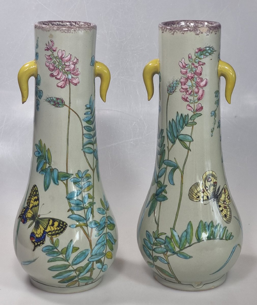 Art Nouveau Pair Of Japanese-style Vases By édouard Gilles – Paris – Circa 1880