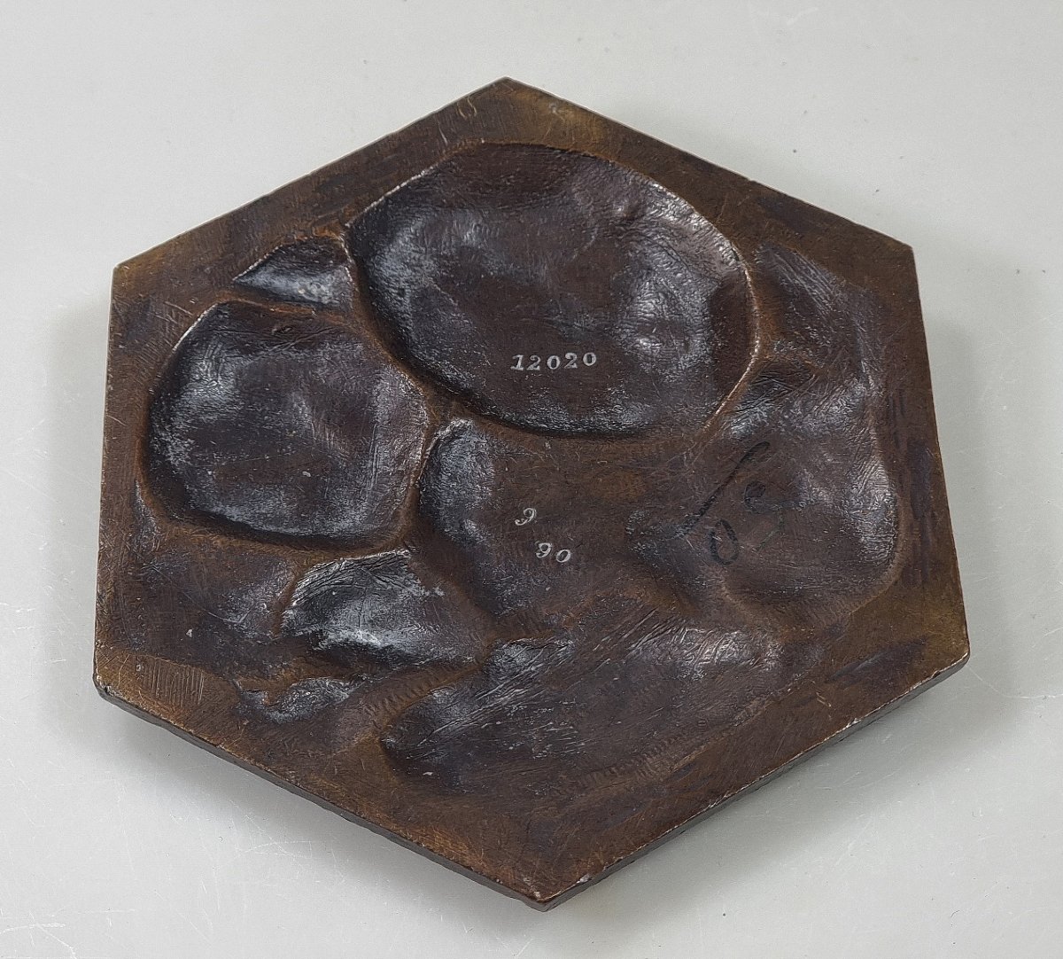 French Art Deco Bronze Floral Plaque, Süe And Mare Style – Circa 1925-photo-3