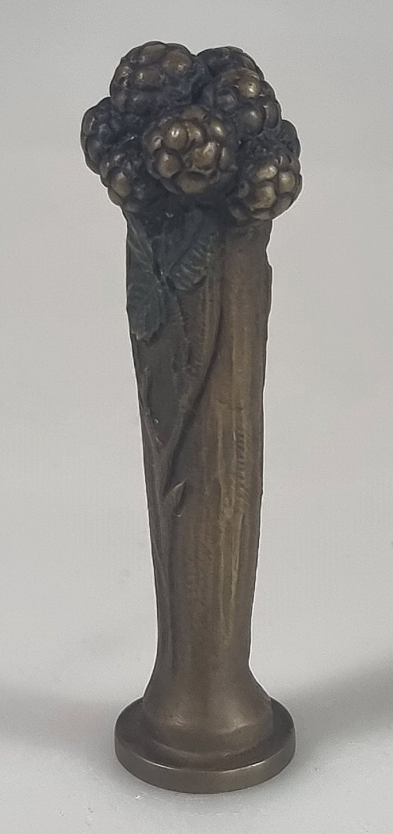 Antique French Bronze Seal Signed "m. Bertin" In Its Original Case – Circa 1910–1925-photo-2