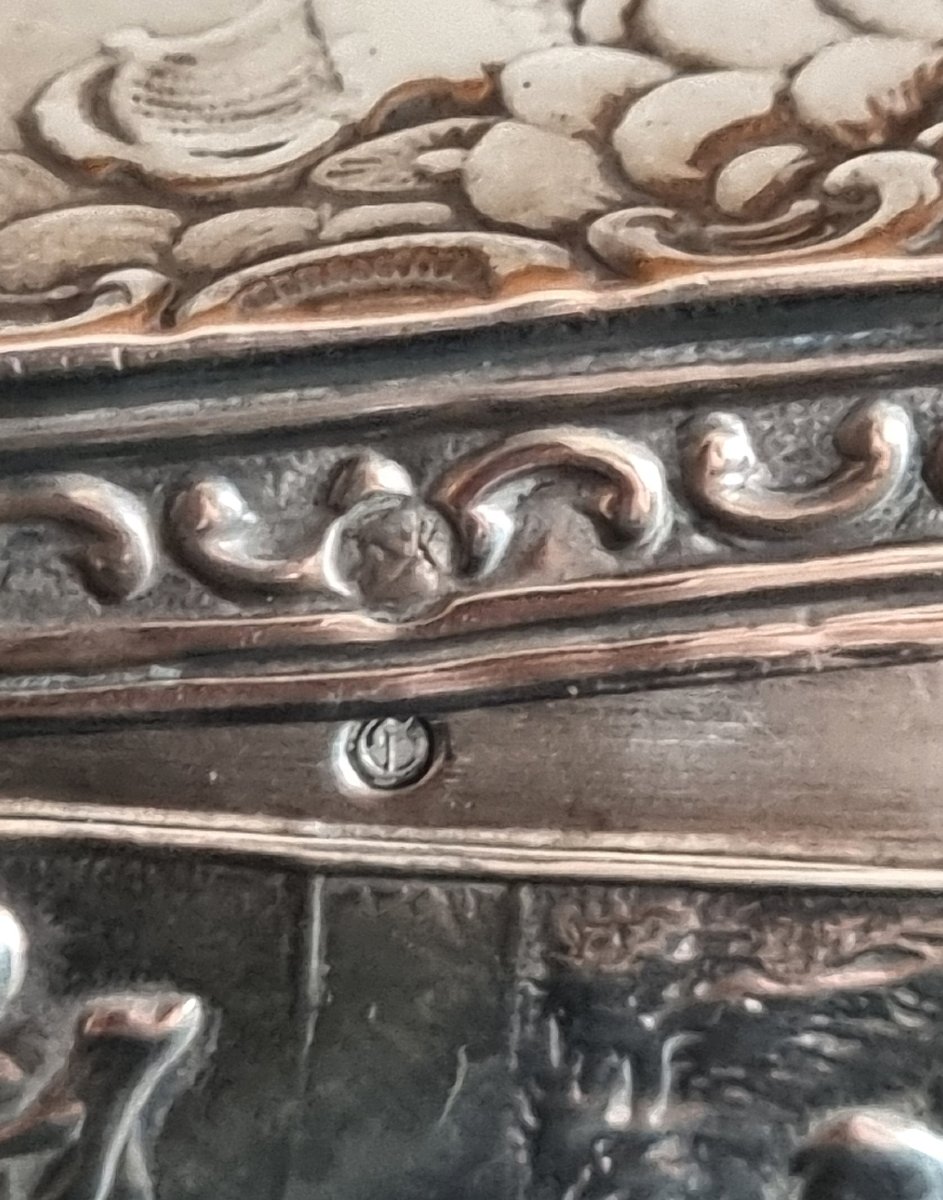 Antique Dutch Silver Tobacco Box Depicting Venus And Adonis – 139 Grams-photo-5