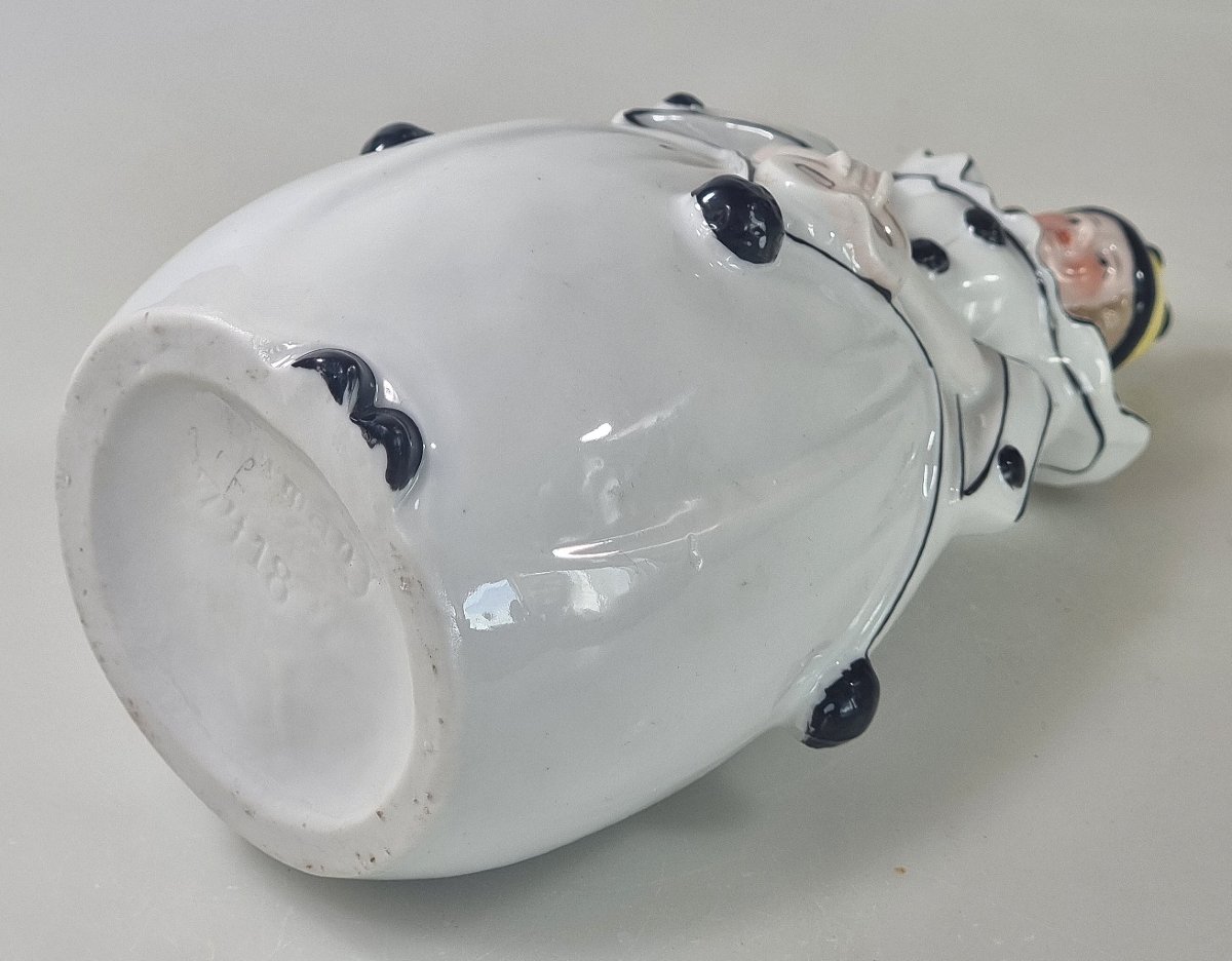 Antique German Porcelain Perfume Bottle – Pierrot Art Deco – Germany 7418-photo-3