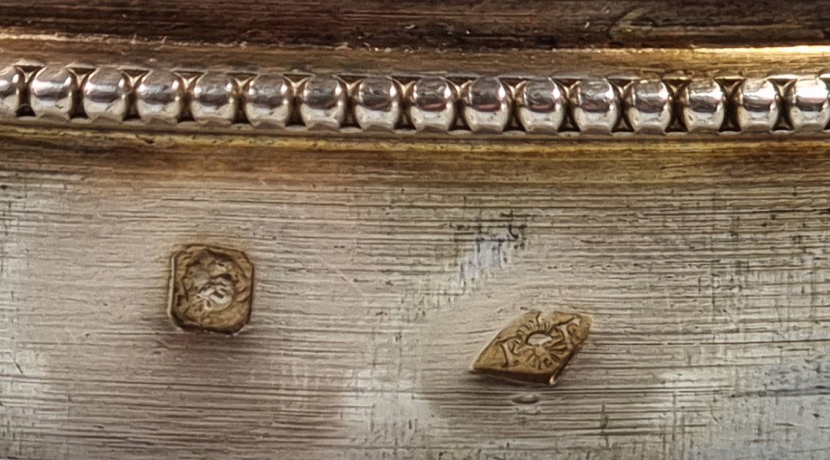 Ciboire ancien français par Favier Frères – coupe en argent et bronze doré-photo-8