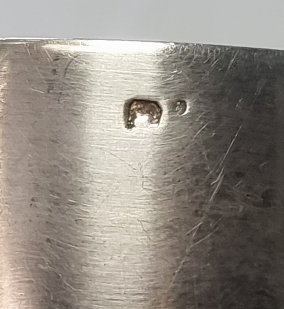 Calice ancien français en bronze doré avec coupe en argent – XIXe siècle-photo-7