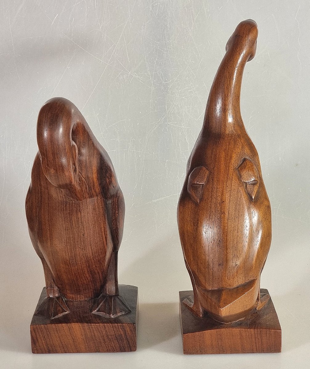 émile Just Bachelet — Two Art Deco Ducks In Rosewood - S.a.s. Paris-photo-4