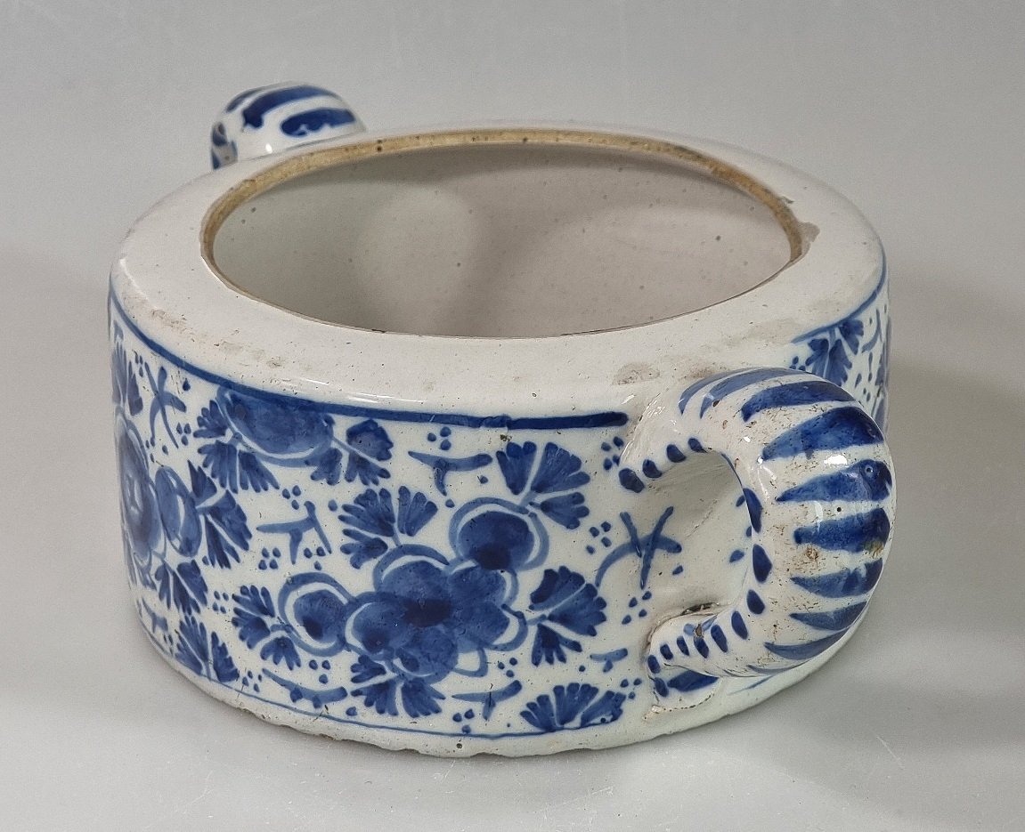 Antique Blue-and-white Delft Earthenware Butter Dish – 18th Century-photo-4
