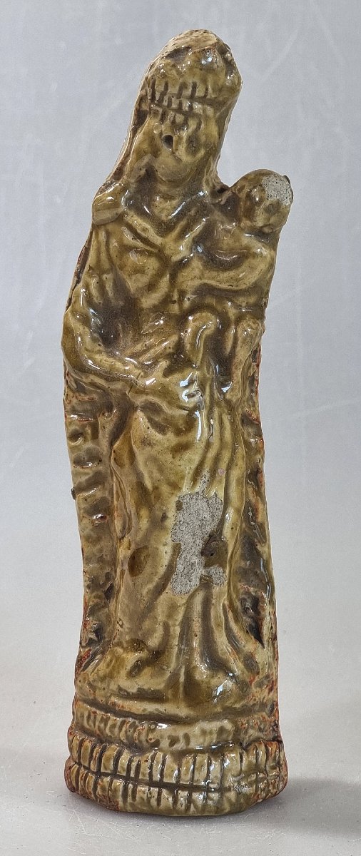 Vierge à l’Enfant en terre vernissée – Ligron, XVIIIe siècle