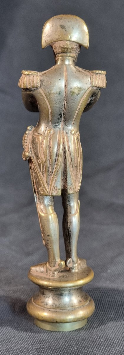 Sceau à cacheter Napoléon Bonaparte en bronze argenté – 12 cm-photo-4