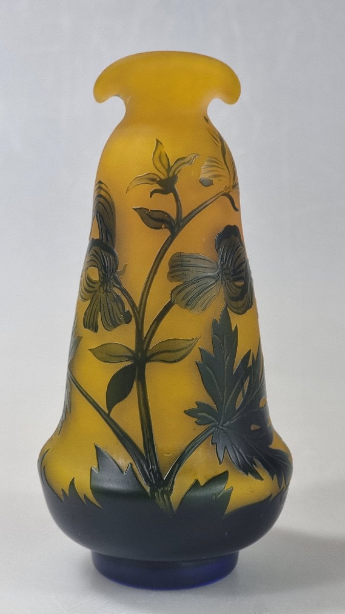 Vase ancien en verre camée Loetz, signé Richard, vers 1920–1930-photo-2