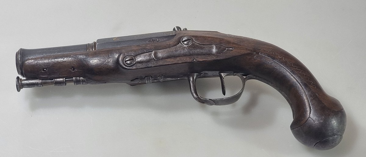 Pistolet français à silex signé Caze à Toulouse, vers 1800-photo-8