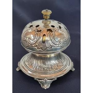 Sonnette de table en argent français, marquée Fray Fils Paris, 1875–1891