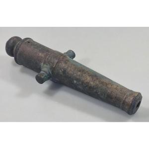 Small Miniature Cannon / Antique Bronze Signal Cannon, Probably French, 19th Century